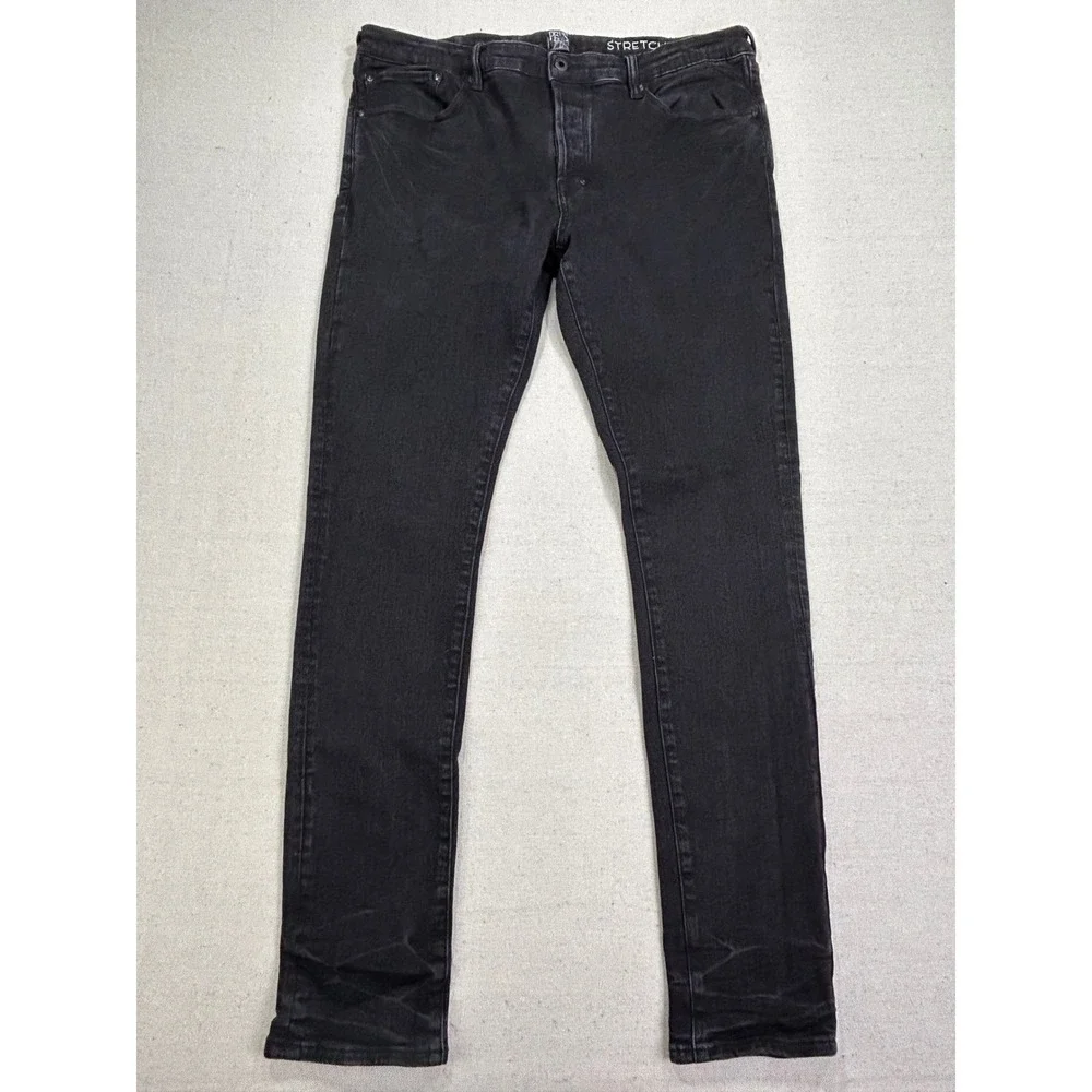 PRPS Cayenne Super Skinny Fit Jeans Mens 38 Black Stretch Button Fly Denim